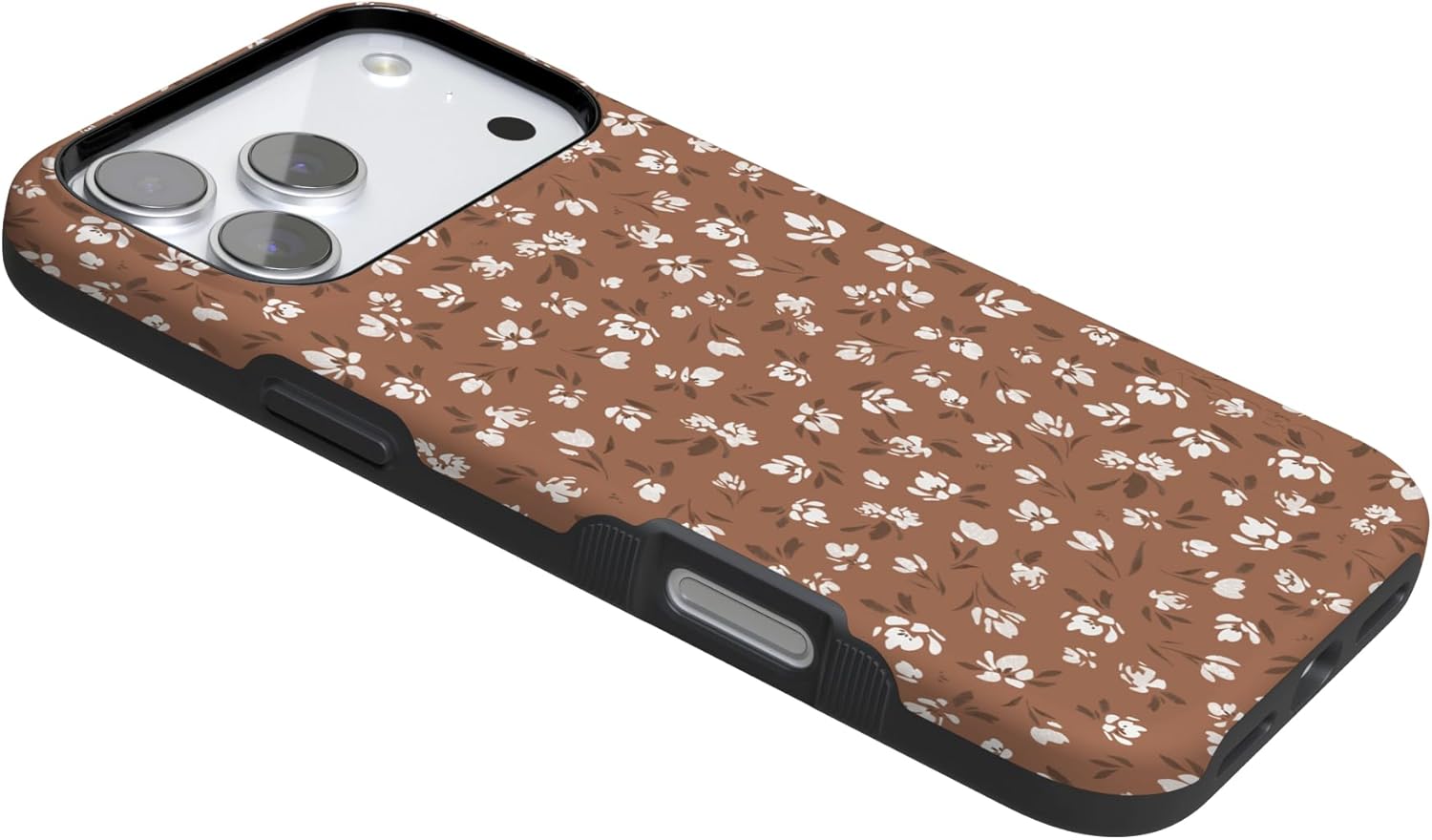 Casely iPhone 17 Pro Max Case | Mocha Meadow | Tiny Flowers | Bold Protective Design | Compatible with MagSafe