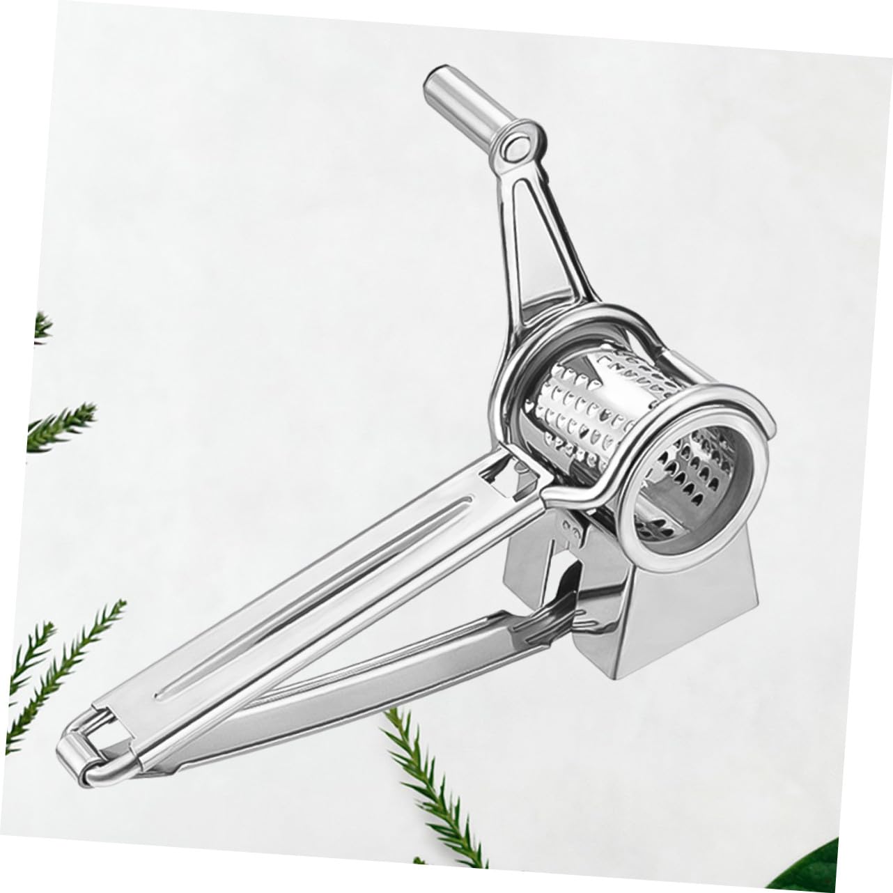 TOYANDONA Edelstahl Käsereibe mit Handkurbel Rostfrei Lebensmittelecht Multifunktionaler Handkurbelreibe für Käse Knoblauch und Schokolade Einfache Reinigung Spülmaschinenfest Kompakt für