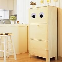 Vista 6 de DIYASY Ojos grandes de 2 pulgadas, 3 pulgadas, 4 pulgadas, con autoadhesivo, 8 piezas para decoraciones de Navidad