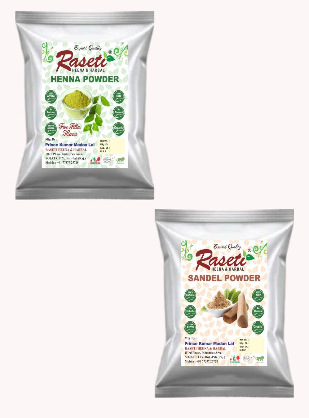 Henna & Sandalwood Powder Combo for Soothing Scalp & Skin Care -100gm-image-11