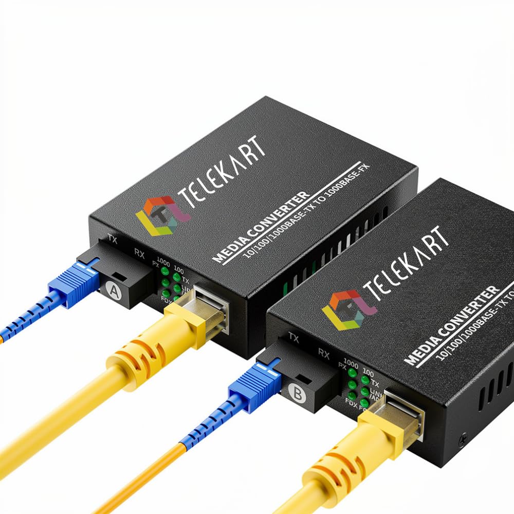 TELEKART 10/100/1000 Sfp Media Converter | Spf Media Converter 10/100/1000 Over Ethernet Cat6 (1Pcs Without SFP Modul)-picture-35