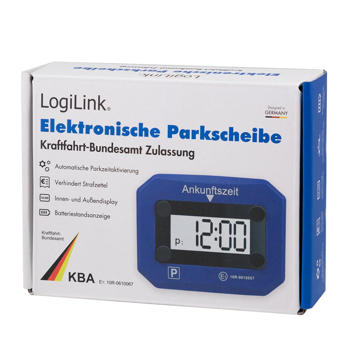 LogiLink, cronometro Digitale, Testato da KBA, con attivazione Automatica, visualizzazione 24 Ore, Data e Ora, Luce SOS
