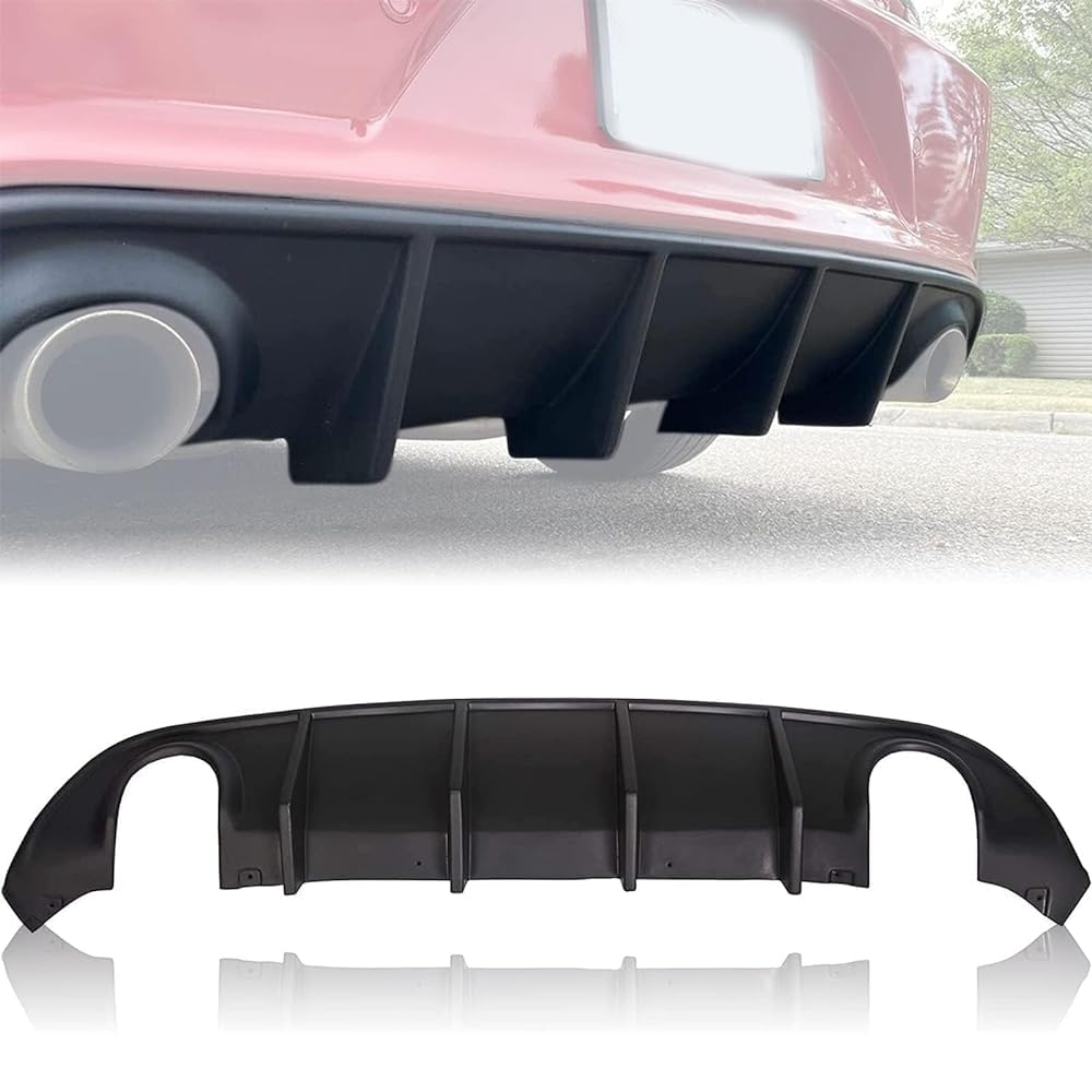 Photo 1 of KUAFU Rear Diffuser Compatible with 2015-2023 Dodge Charger Scat SRT Daytona GT R/T Non-Widebody Models Valance Rear Bumper Lip Splitter Spoiler Diffuser ABS Plastic Black
