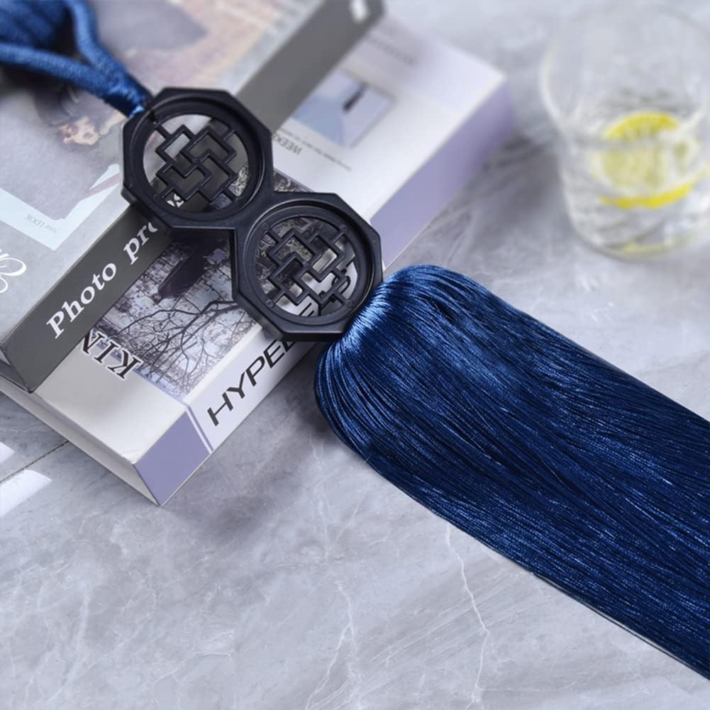 Set of 2 Creative Curtain Rope Tiebacks with Tassels, Curtain Buckle Tieback Simple Curtain Holdbacks Curtain Accessories Drape Tiebacks Rope (Royal Blue)