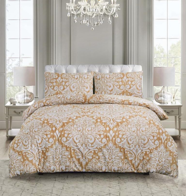 Prime Linens Duvet Cover Set 4 Pcs PolyesterCotton Quilt Cover Bedding