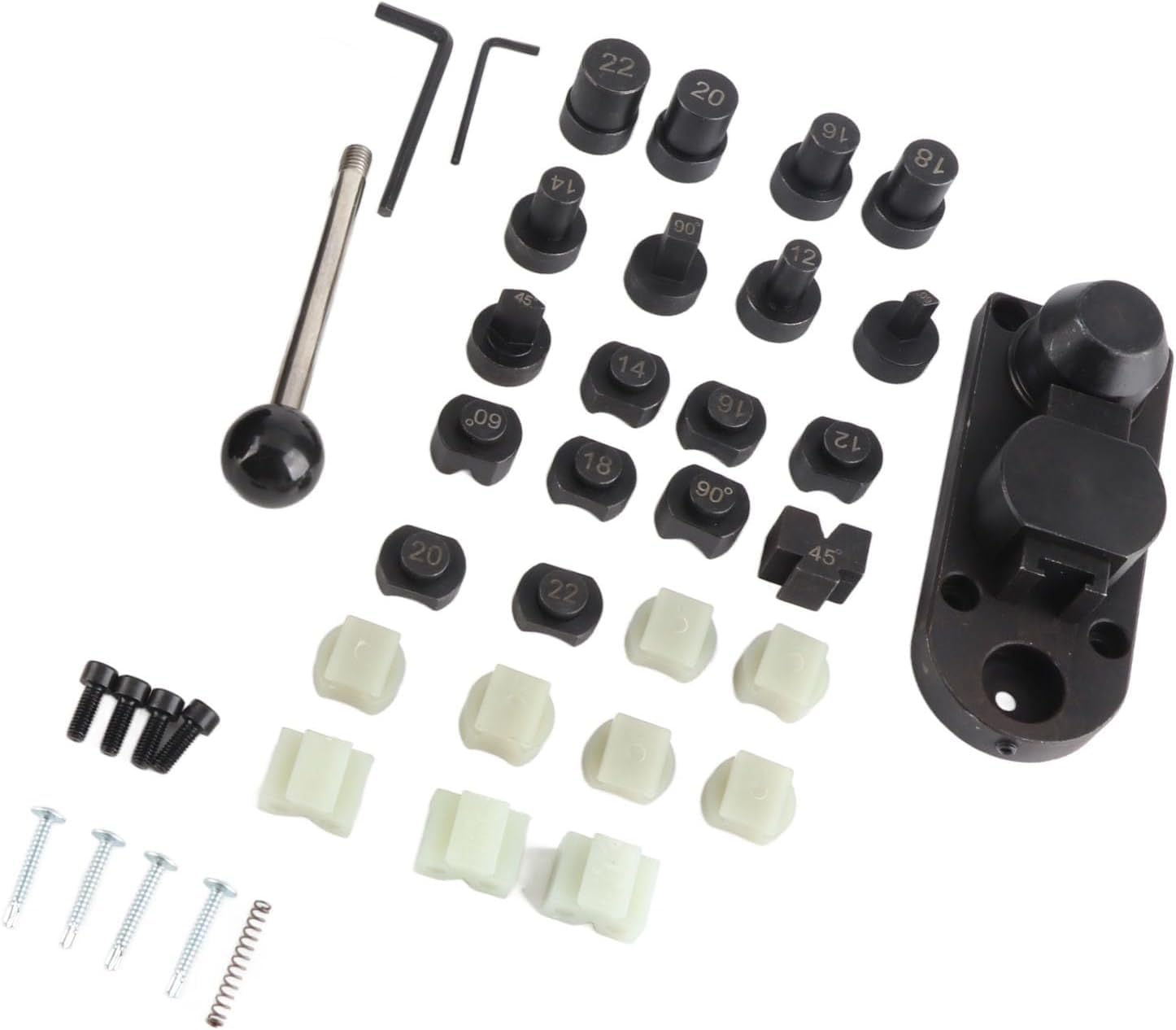 Eoweiot Herramienta dobladora de anillos para la fabricación de joyas, doblado de acero de alta dureza con molde de nailon, 45-50 HRC, para pendientes y bricolaje.