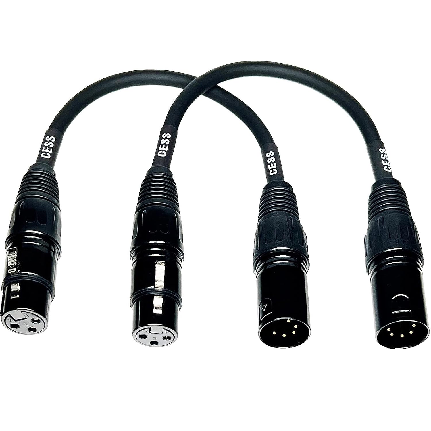 CESS017 XLR5M to XLR3F, 3 Pin XLR Female to 5 Pin XLR Male