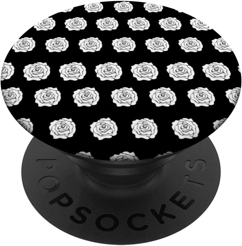 Cute Rose Stripes Floral Pattern Print | Claudia Flores PopSockets Swappable PopGrip