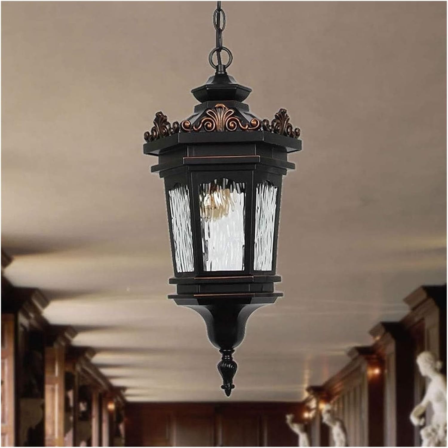Outdoor Waterproof Pendant Light Retro Ceiling Lighting Fixtures, for Living Room