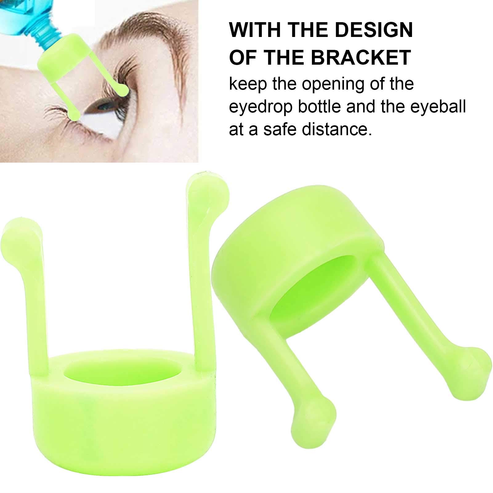 Supporto per Flacone Collirio Portatile 2 Pezzi, Dispositivo di Guida per Flacone Collirio, Applicatore di Aiuto per Collirio, Strumento Pratico per Flacone Collirio