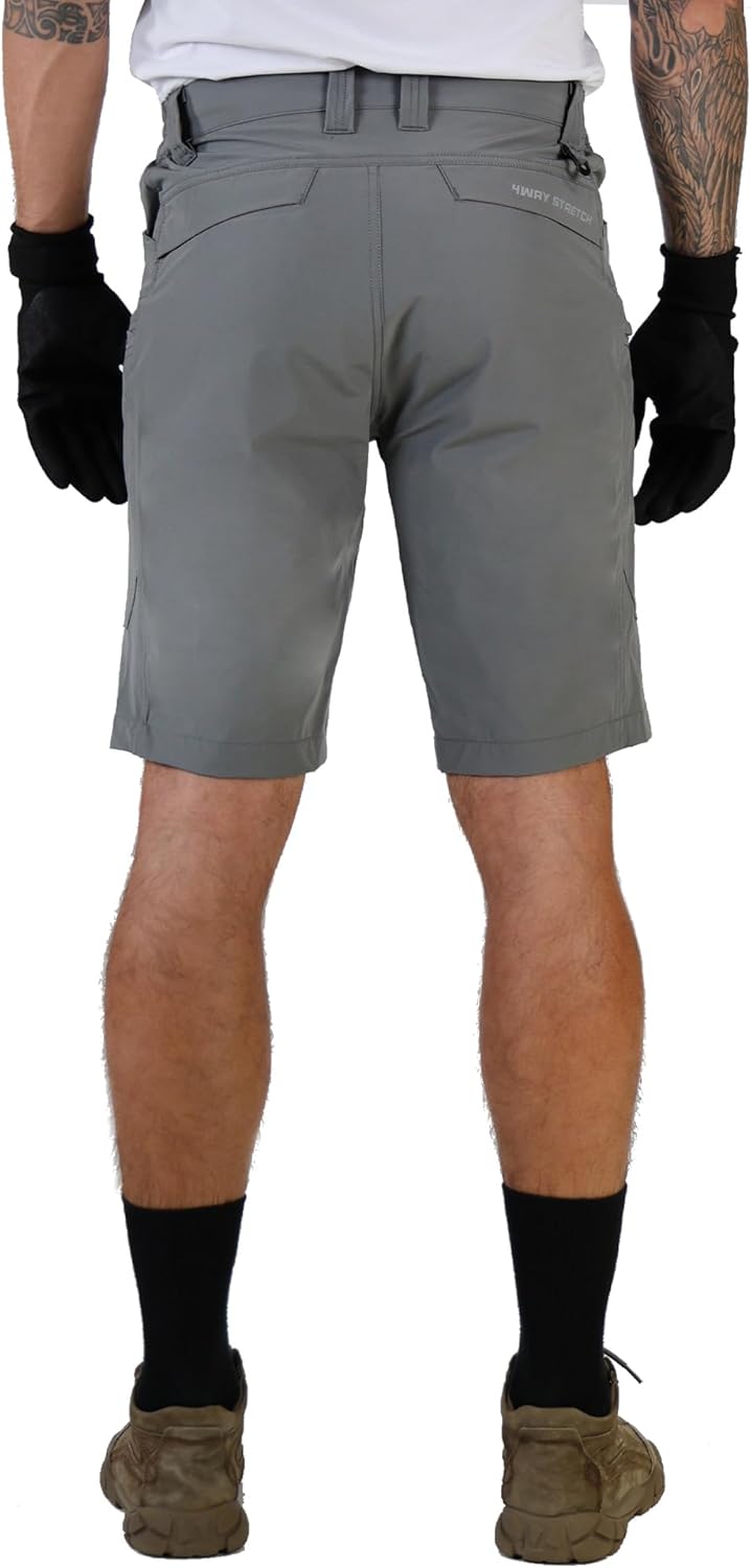 Ellobird Cargo Hiking Tactical Work Shorts for Men Casual Relaxed Fit 4 Way Stretch Water Repellent 6 Pockets Mens Short - Image 2