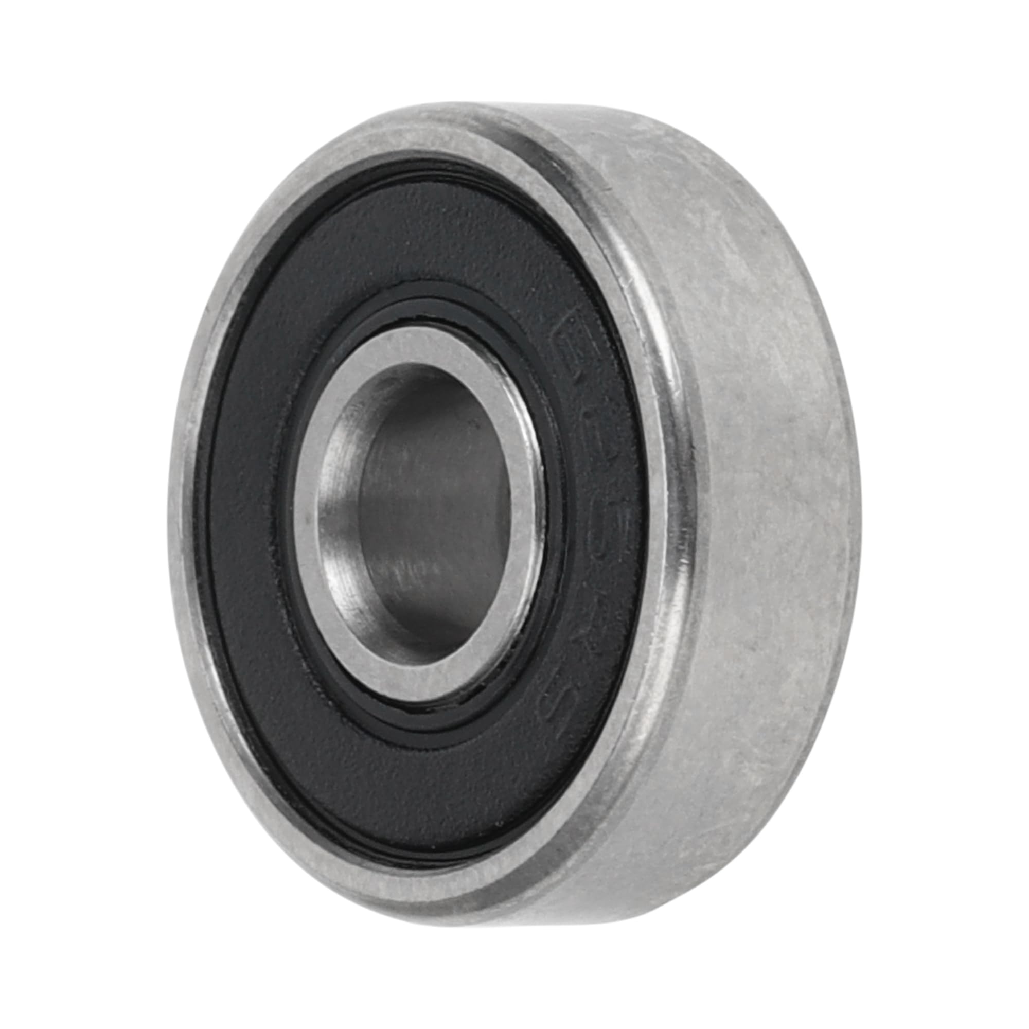 A ABSOPRO Rodamientos de bolas de ranura profunda P5, rodamientos lubricados, sello de goma, color negro y plateado, para patinete y monopatín. 5x16x5mm 625-rs