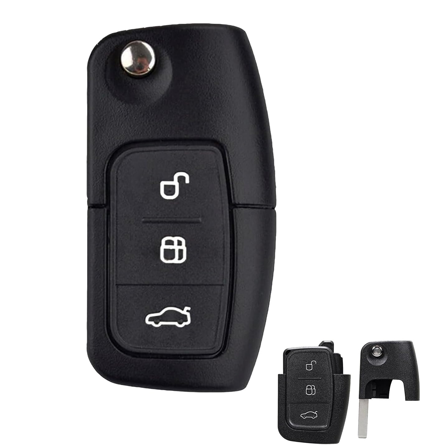 3 Buttons Car Key For Ford Fiesta Focus Kuga Mondeo MK4 S-max C-max Galaxy with Uncut Blade