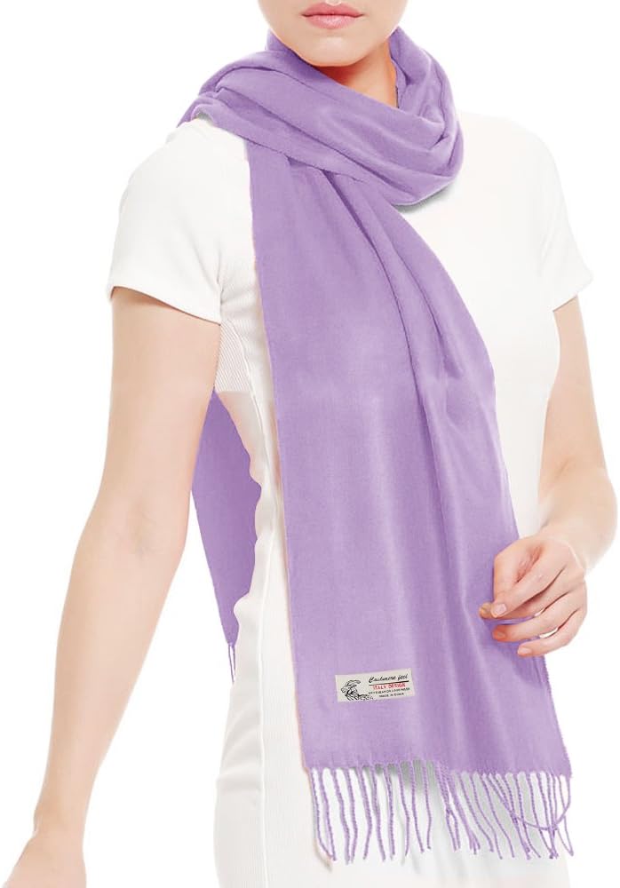 TZ Promise Plain Solid Color Cashmere Feel Classic Soft Luxurious Winter Scarf For Men Women - Image 3