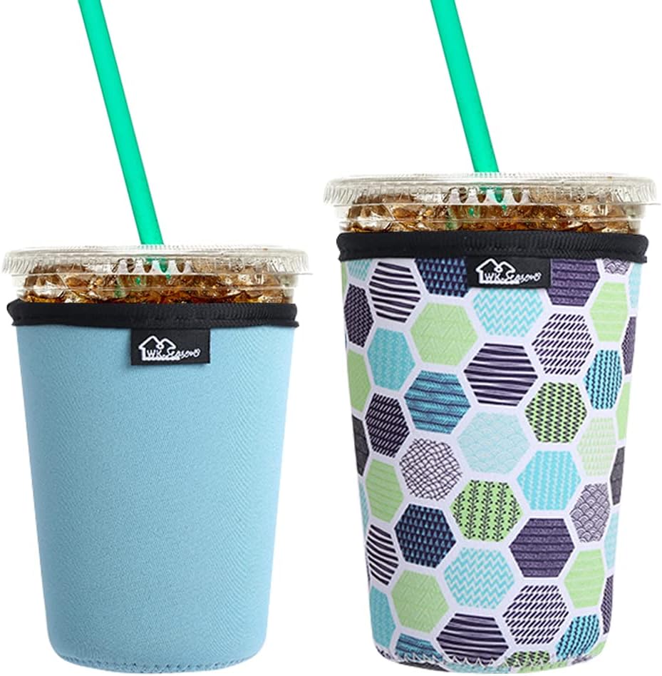 Patelai 4 Pieces Reusable Coffee Sleeve Cup Insulator for