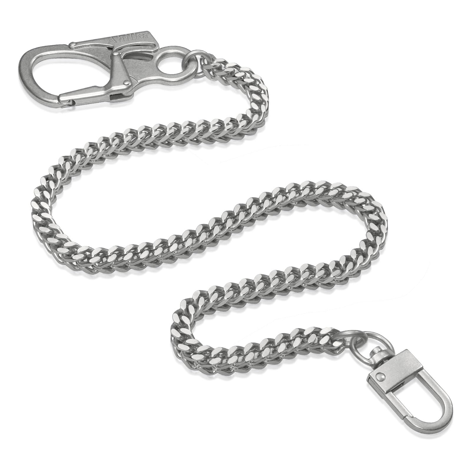 Ahiller Hosenkette, Punk Biker Schlüsselkette mit Karabiner für Herren Damen, Heavy Taschenkette mit Anti-Verlust-Schlüsselanhänger, Geldbörsenkette, Jeans Kette