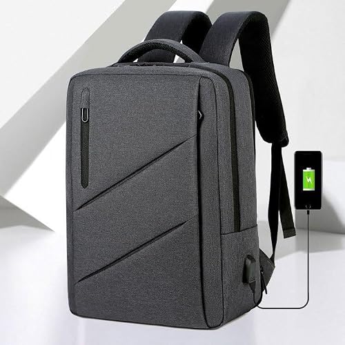 MQPALZKD Rechargeable men's portable backpack waterproof business backpack(B)