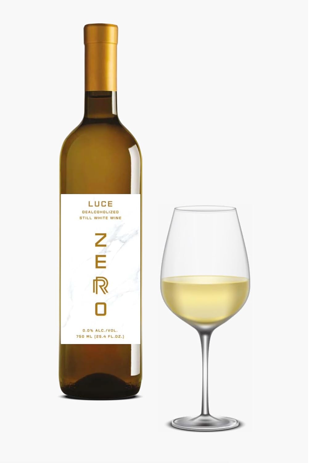 Vinum Italy Non Alcoholic Wine, Alcohol-Removed Italian Wine, De-alcoholized Still White Wine, Traminer, 3g Sugar, 18 Calories (1 Bottle, Luce Traminer white 25fl oz) (Luce, still white traminer)