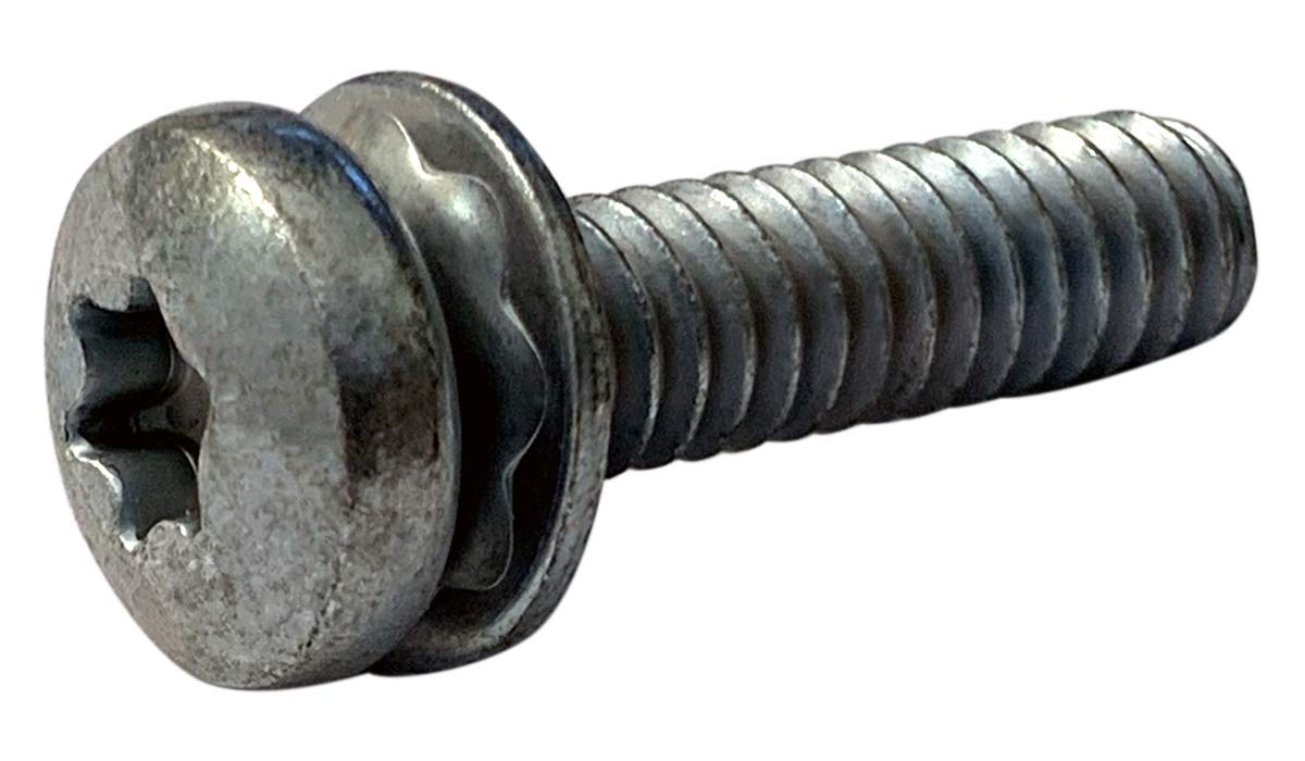 632X5/16 6 Lobe Pan Square Cone Sems Fully Threaded Zinc Bake (Pack of