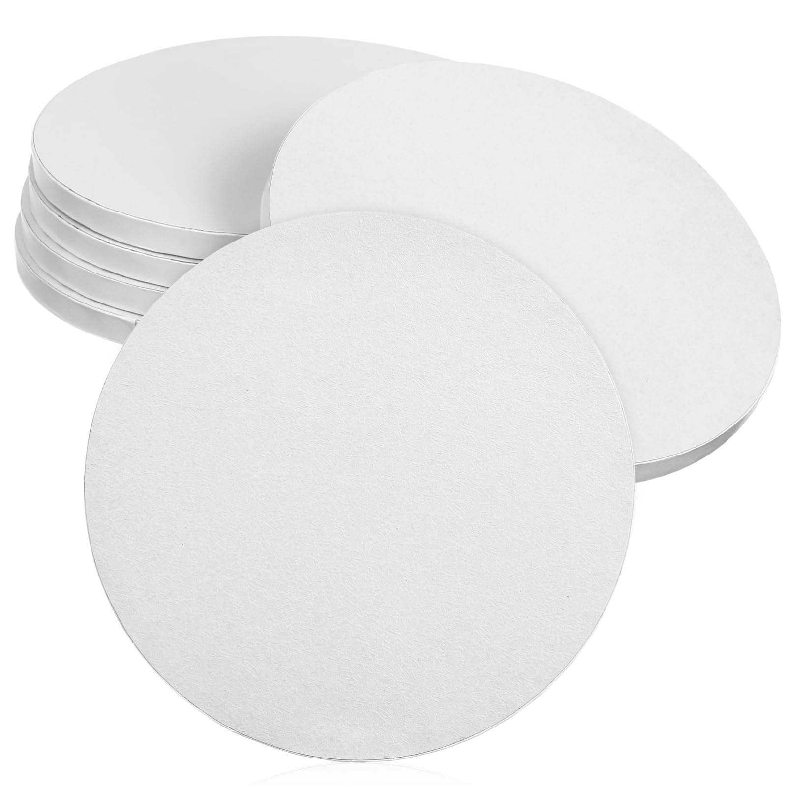 Homoyoyo Cardboard Cake Base Boards Set of 6 Round Cake Drum 8 Inches Perfect for Parties Weddings