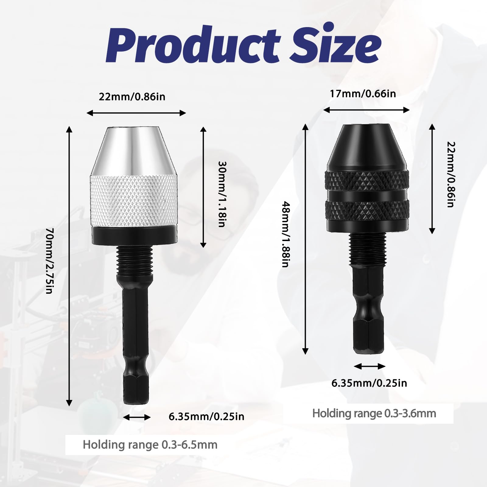 Drill Chuck Adapter - Fast Change for Impact Driver -2