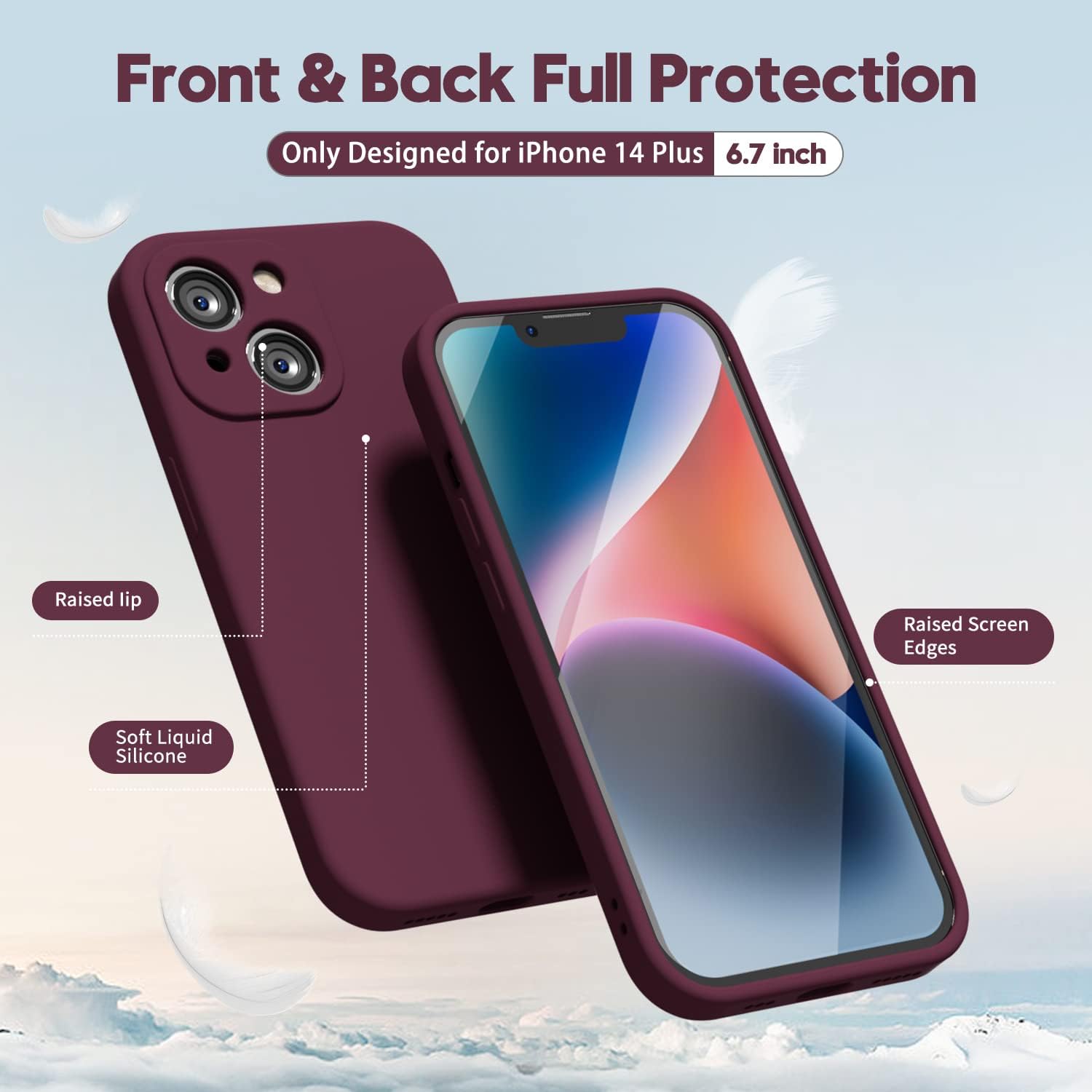 oakxco for iPhone 16 Pro Max Case Liquid Silicone, Soft Rubber Gel Elegant Aesthetic Basic Simple Cover, Cute Thin Slim TPU Matte Solid Color Plain Smooth Case for Women Girl, Light Pink — view 75