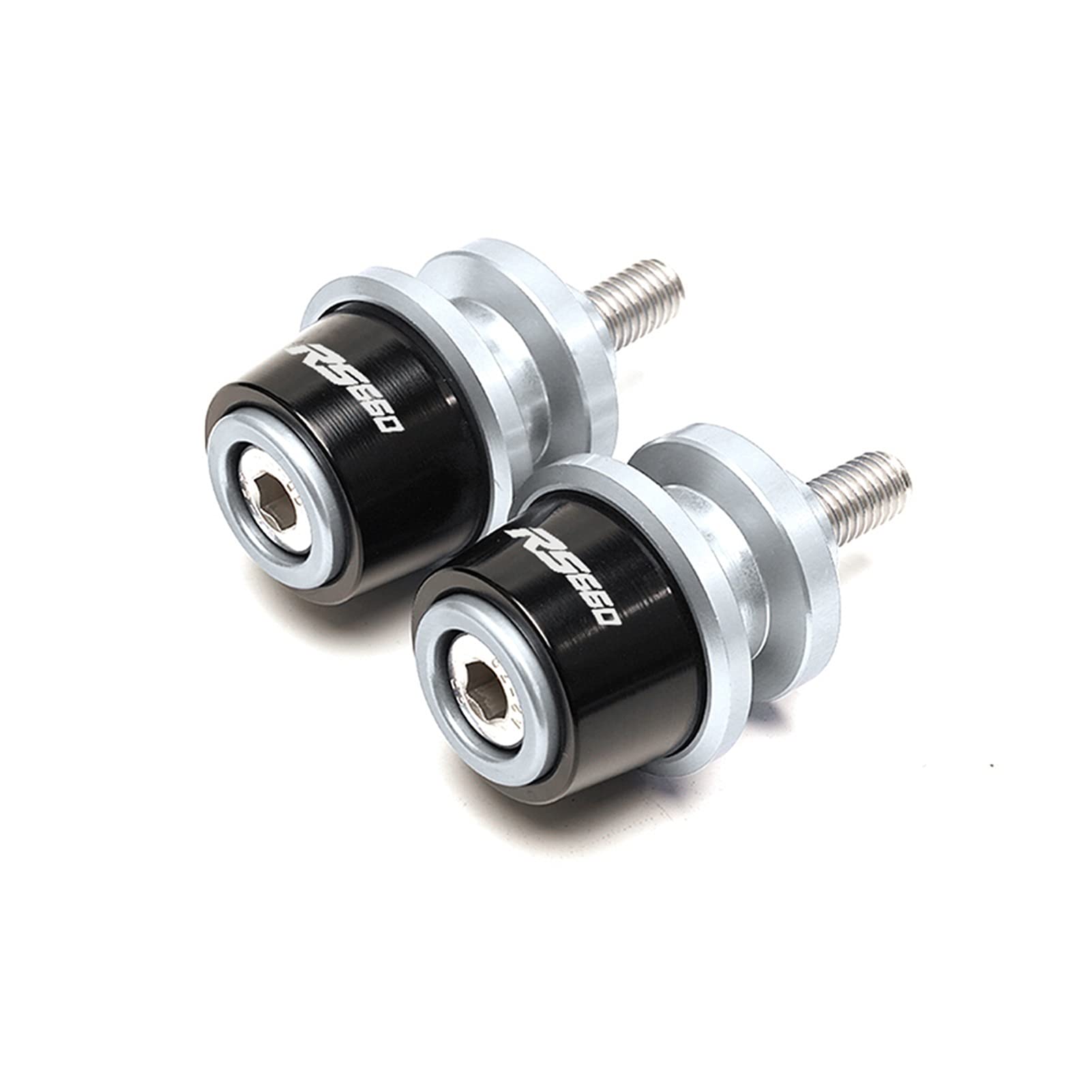Support de curseur de bras oscillant Tuono 660, vis de béquille argent contre rayures moto 2020