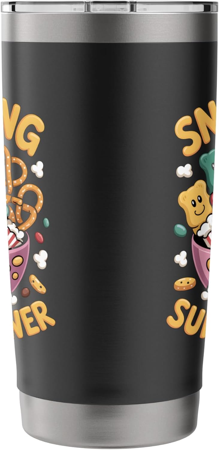 Funny Snacking Snacks Joke Men Women Kids Students Teenager Stainless Steel Insulated Tumbler image 2