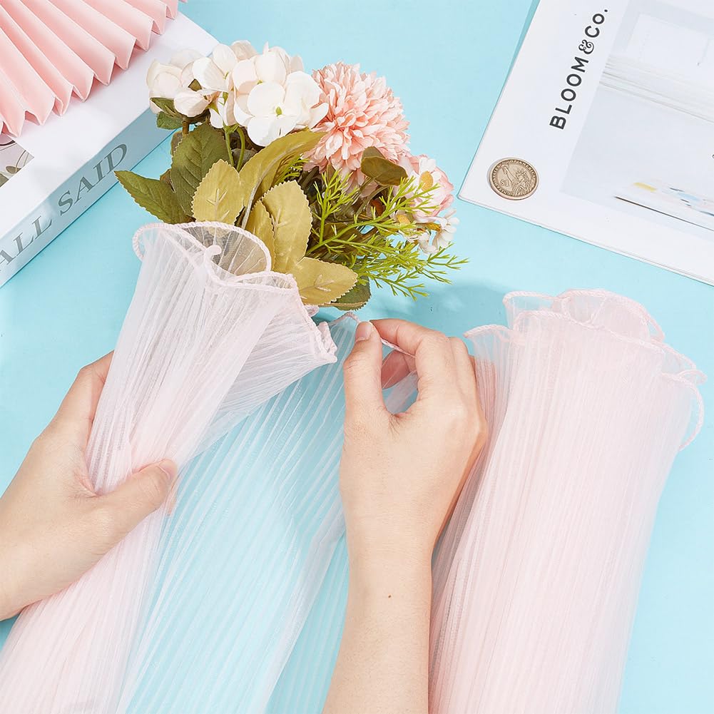 GOMAKERER 157.48Inch/4M Ruffle Yarn Floral Wrapping...