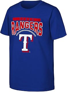 MLB Kids Youth 8-20 Official Team Color Shut Out Arch Logo T-Shirt