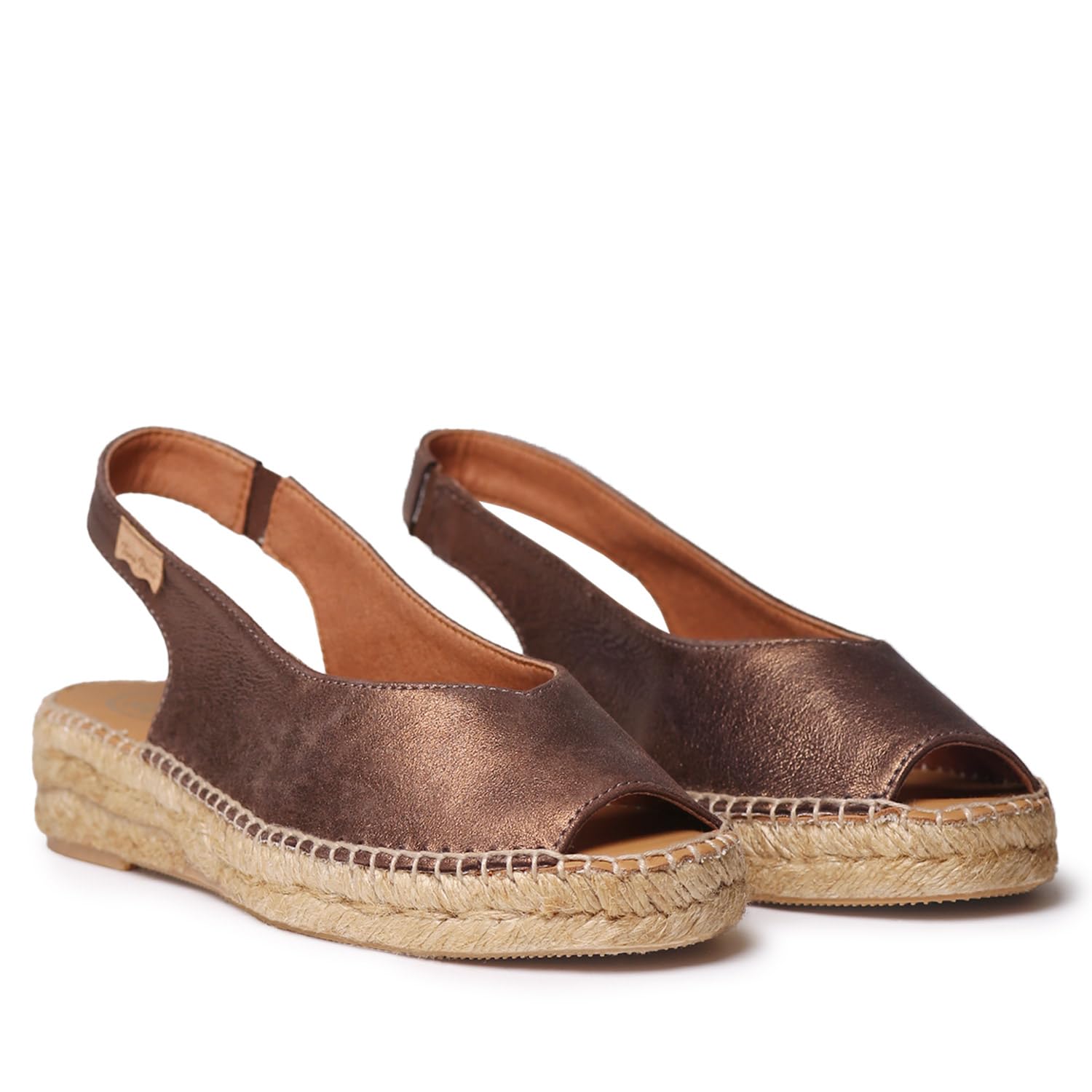 ERICA-AS - Espadrillas donna peep toe in pelle lucida