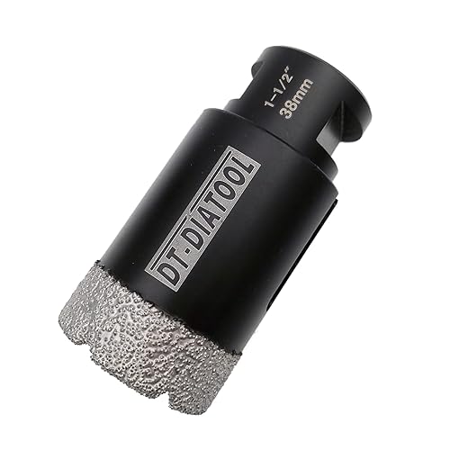 DT-DIATOOL Daimond - Broca de núcleo de 1-12 pulgadas, sierra de agujero soldado al vacío con perforación de rosca de 58 pulgadas - 11 para azulejos