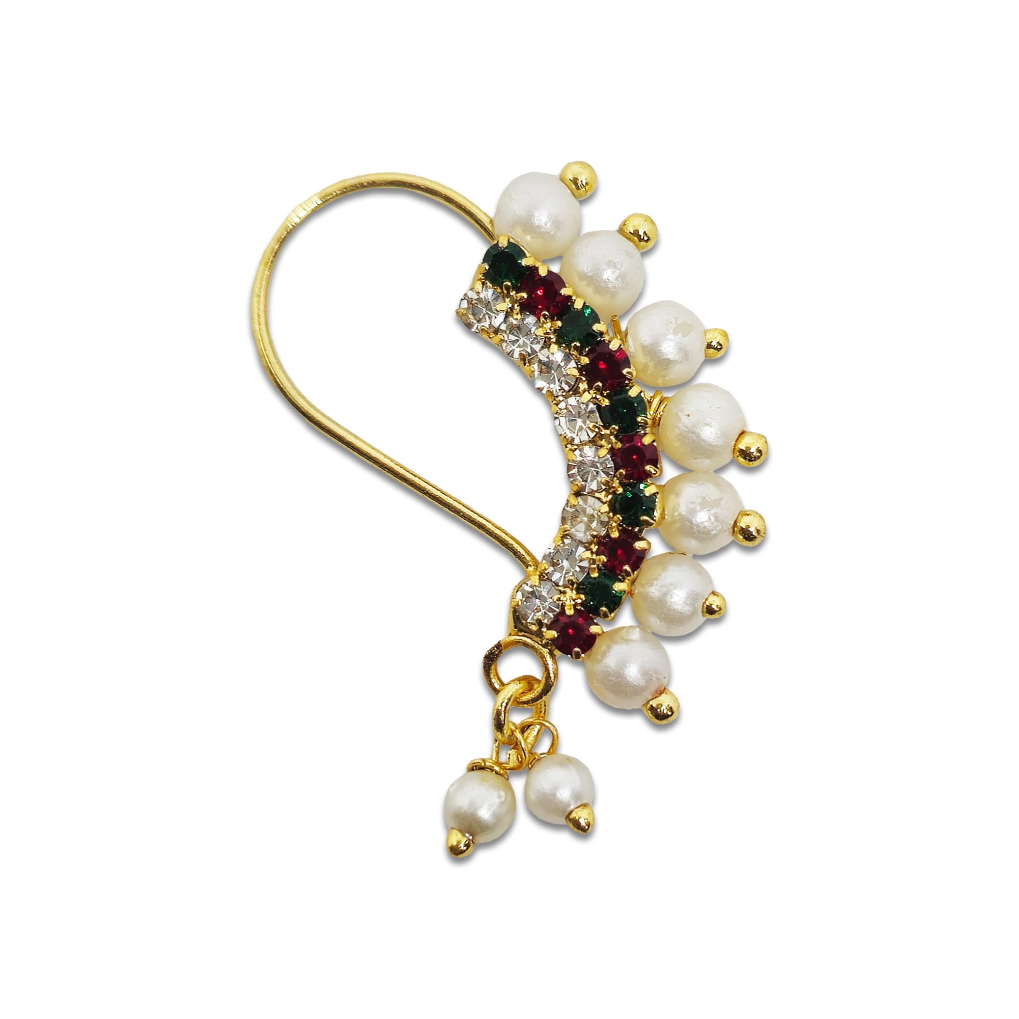 nose ring pin pressing type non piercing nose stud for women & girls(nns066-nns092)