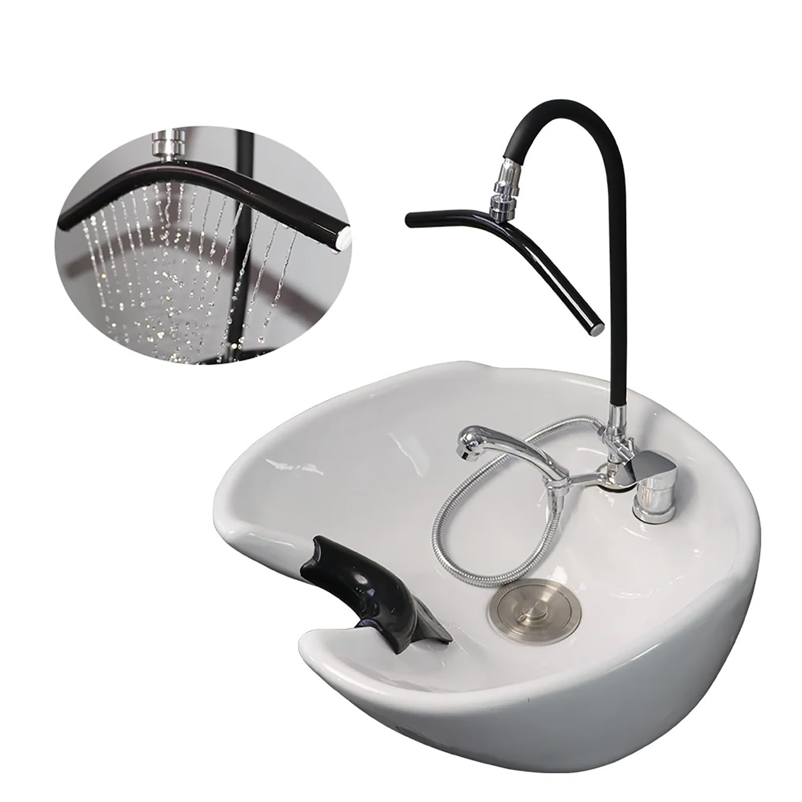 Grifo para Lavabo De SPA, Cabezal De Circulación De Agua, Marco De SPA, Cascada Ajustable, Se Adapta A La Mayoría De Las Camas De Cuencos De Champú para Equipos De Salón De Masajes