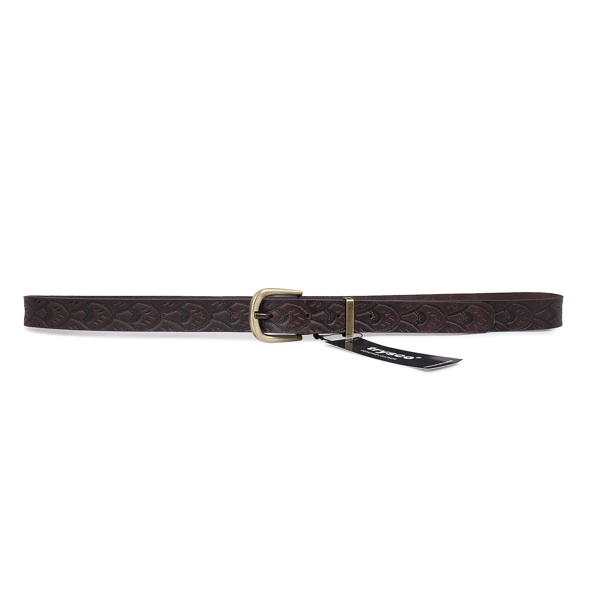 TRYSCO®,HAND CRAFTED Girls & Women Two Tone Genuine Leather Waist Belt for All Purpose ( Width- 23MM / WAIST SIZE 34" / COLOUR- COFFEE BROWN) 2