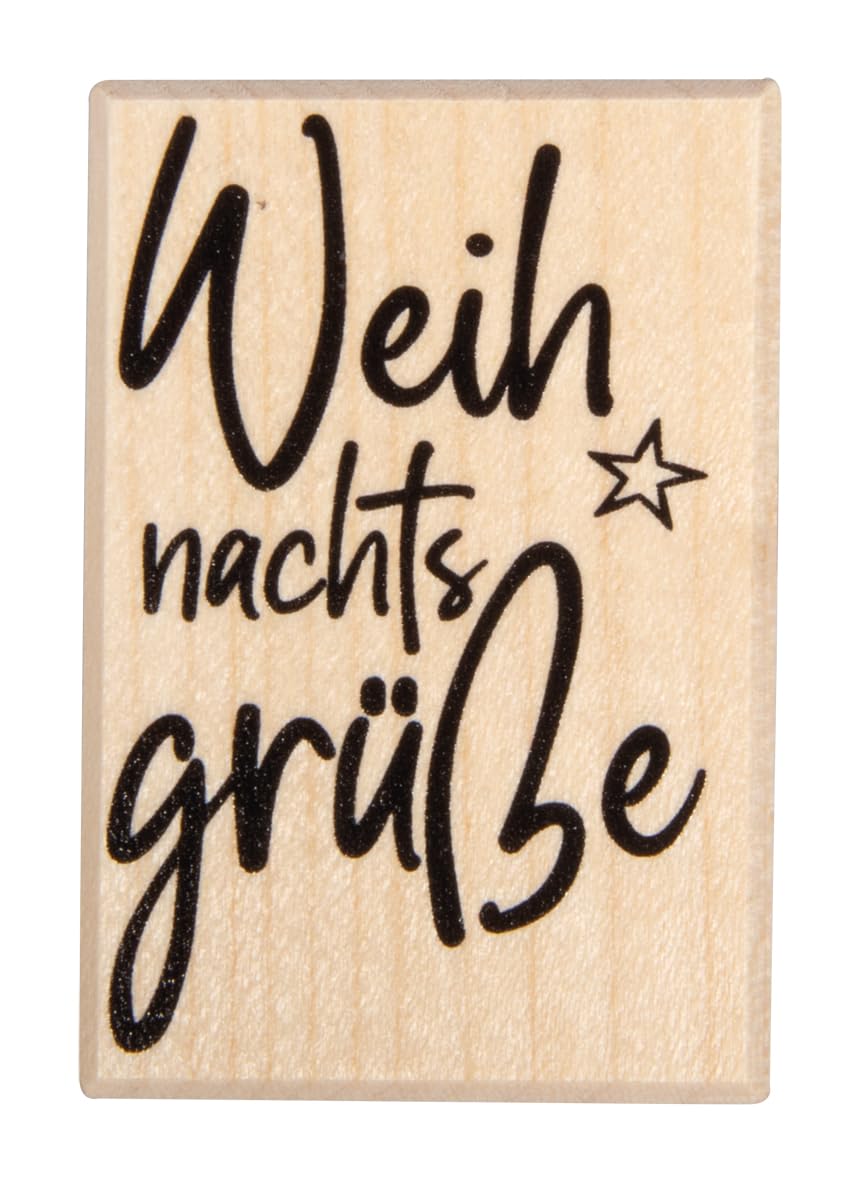 Rayher Stempel Weihnachtsgrüße, 4x6cm, 29269000