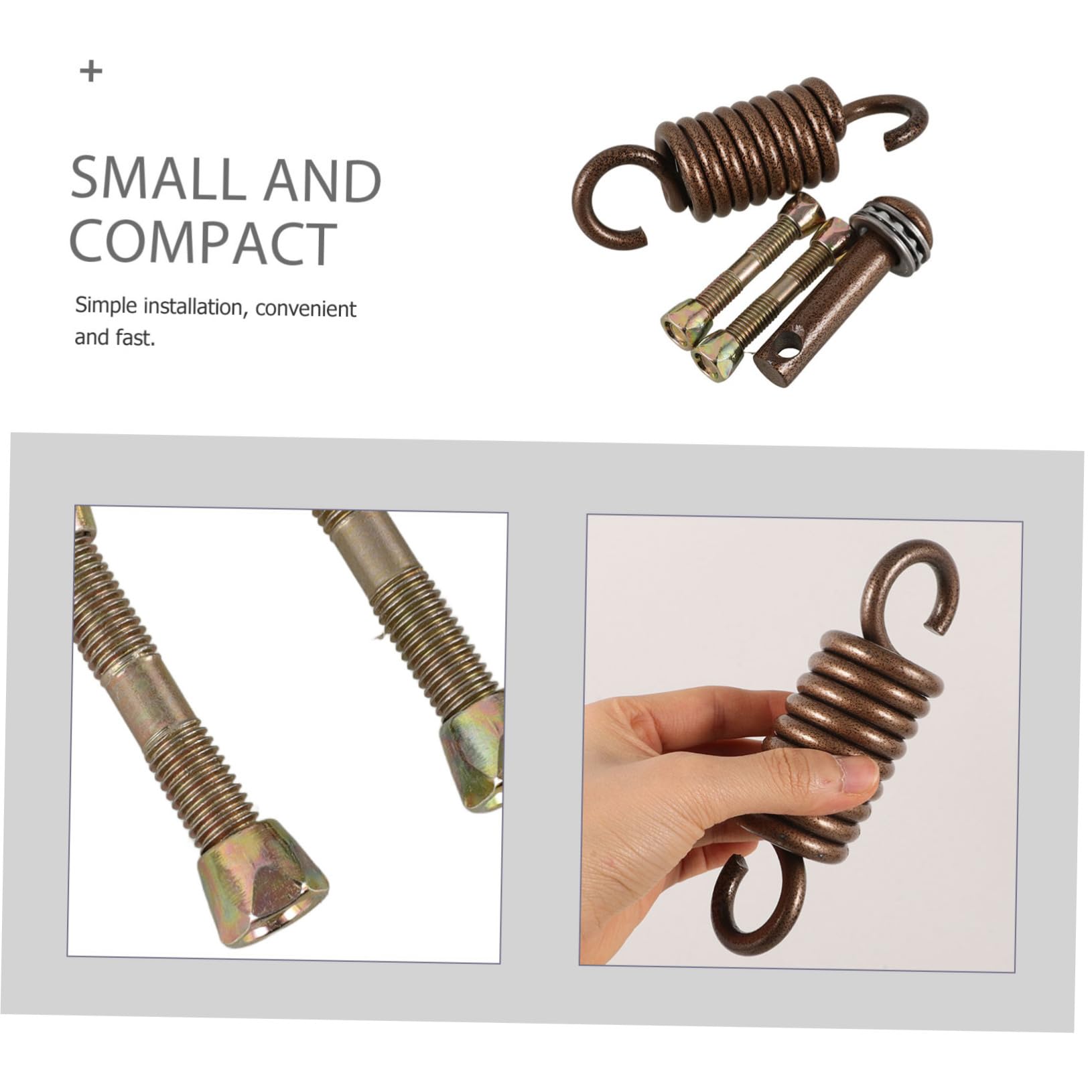 POPETPOP Kit de Resorte Oscilante de Metal para Colgar Hamacas y Sillas Colgantes, Aleación de Acero Hierro, Absorbe Golpes, Uso en Jardín y Balcón