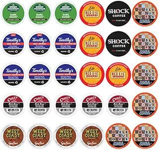 High Caffeine Coffee Pods Variety Pack - Sample The Strongest Coffee From the Top Brands with Our Extra Caffeine Sampler of 30 Coffee Pods Compatible with Keurig K Cup Coffee Makers