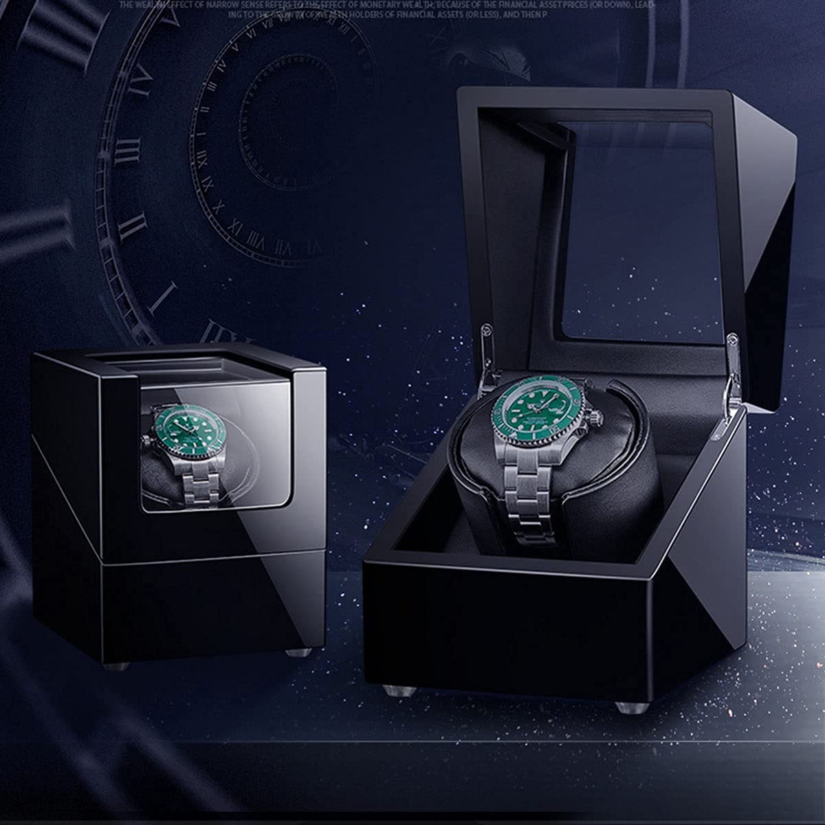 Scatola Rotante per Carica Orologi Singoli, Scatola espositiva per Carica Orologi Automatica, Motore Silenzioso, Adatta per Esposizione Orologi da Uomo e da Donna