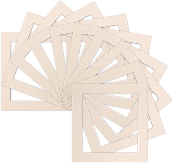 Pack of 5 Ivory Colour Instagram Square Bespoke Computer Cut Photo