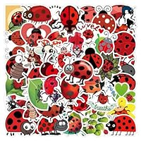 55pcs Cute Ladybug Stickers for Kids, Waterproof Lady Bug Stickers for Water Bottle, Scrapbook, Laptop, Journal, Classroom, Birthday Party Decoration (Ladybug)