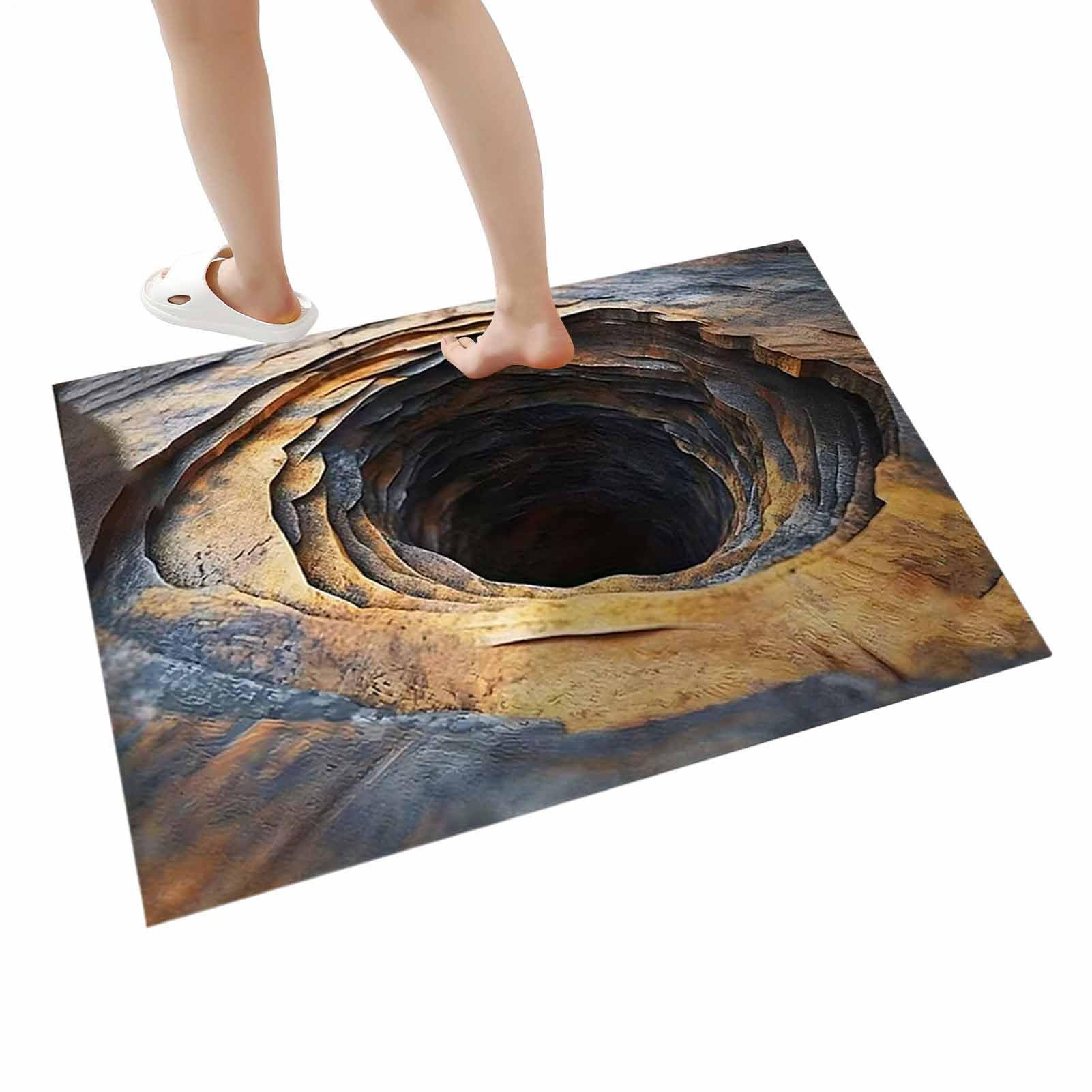 Alfombra de baño antideslizante con efecto óptico y gran absorción para el dormitorio