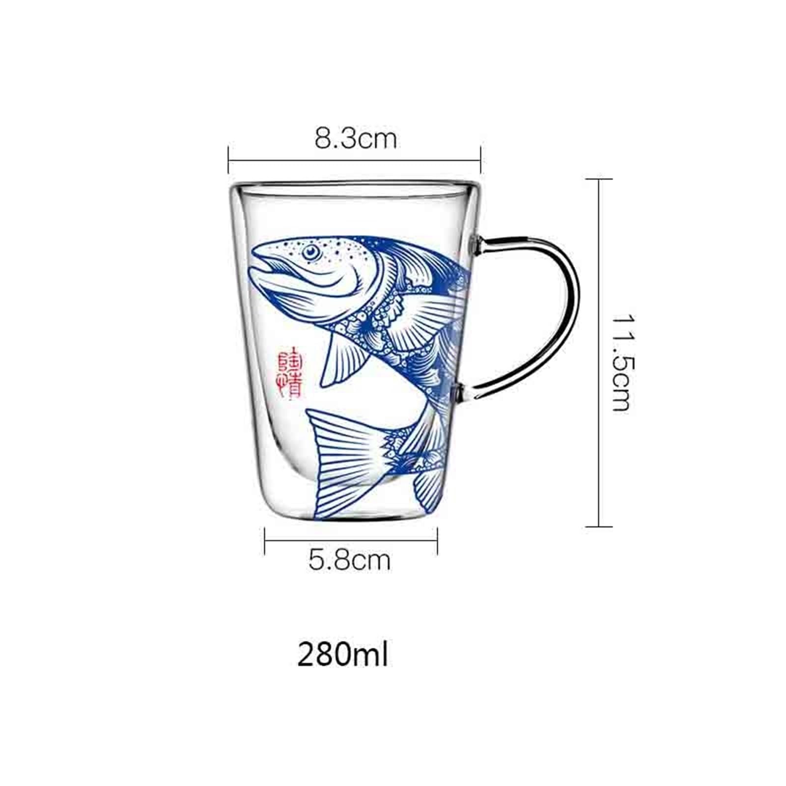 Verre Tasses à expresso transparentes avec poignée, 280 ml Restaurant