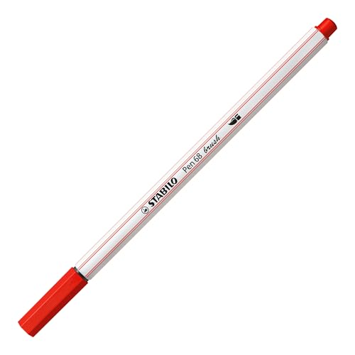Image of STABILO Pen 68 brush - Premium Fibre-Tip Pen - Wallet of 12 Assorted Colours