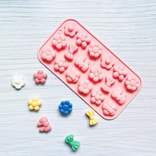 Miniatura 8 de Lindas bandejas para cubitos de hielo, molde de silicona para chocolate, moldes de cera derretida, bandejas de hielo de fácil liberación,