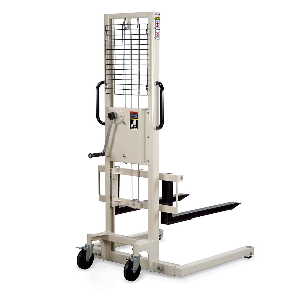 Jet WinchOperated Straddle Stacker 770Lb. Capacity Ballpoint Stick