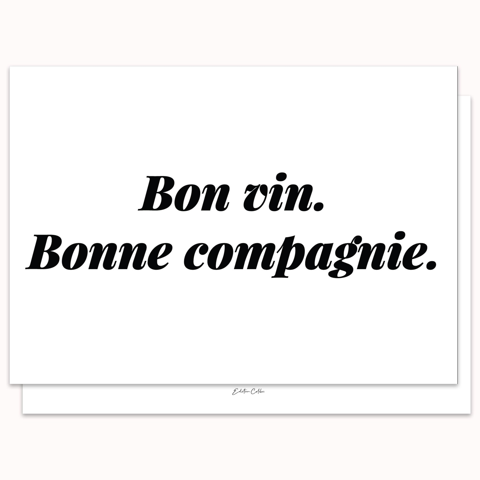 Edition Colibri Birthday Invitation Cards, Typography Motif, Black, Pack of 10 Flat Cards (A6) - Back for Writing on (6)