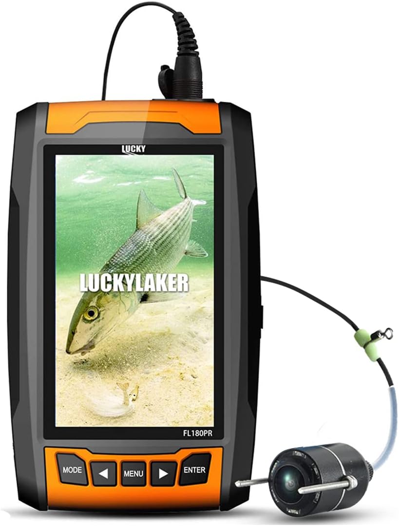 LUCKYLAKER LCD Monitor Fishing Camera Video DVR Boat Fishing Cameras Underwater Kayak Portable Camera Fish Underwater High Resolution
