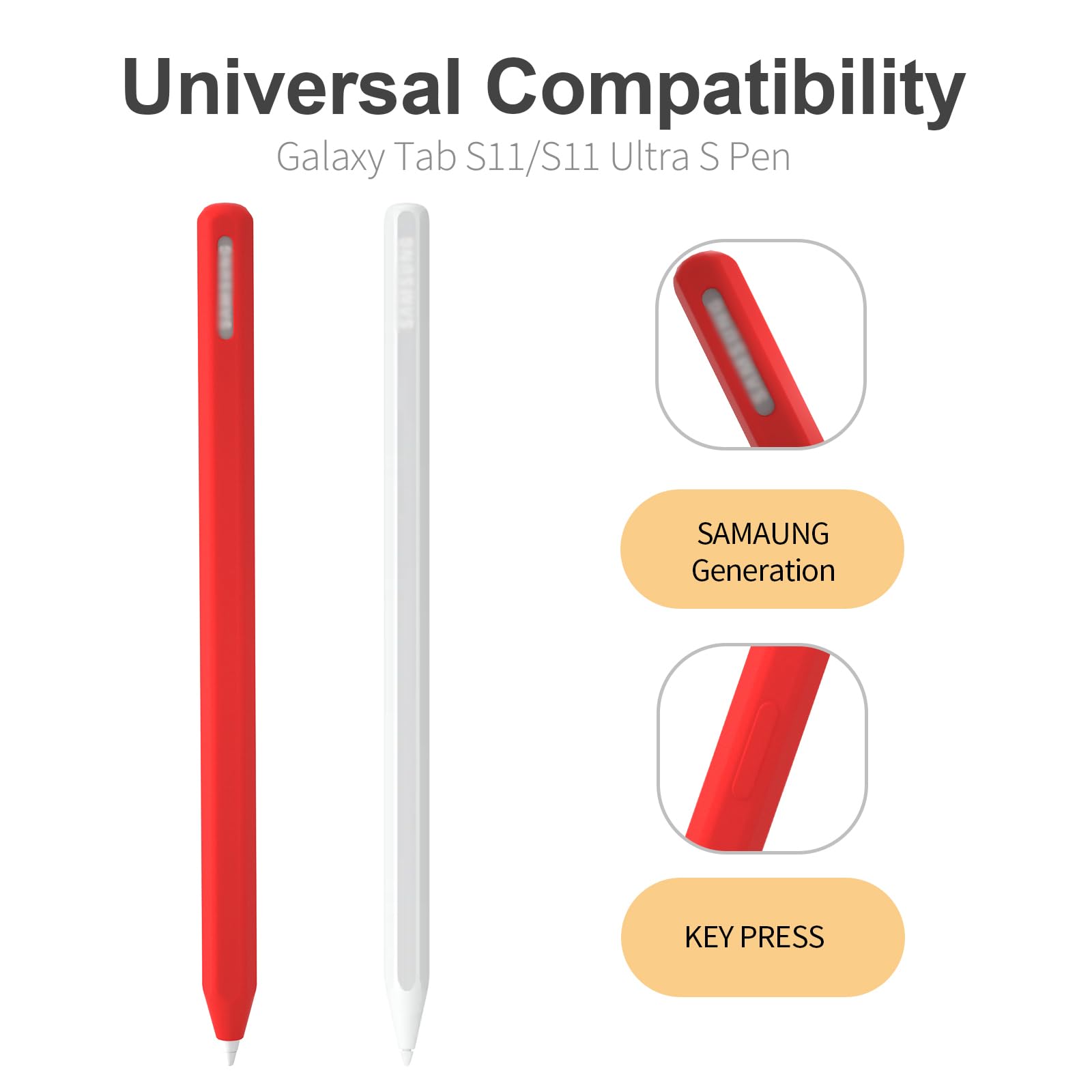 Capa de silicone para Samsung Galaxy Tab S11/S11 Ultra S Pen 2025