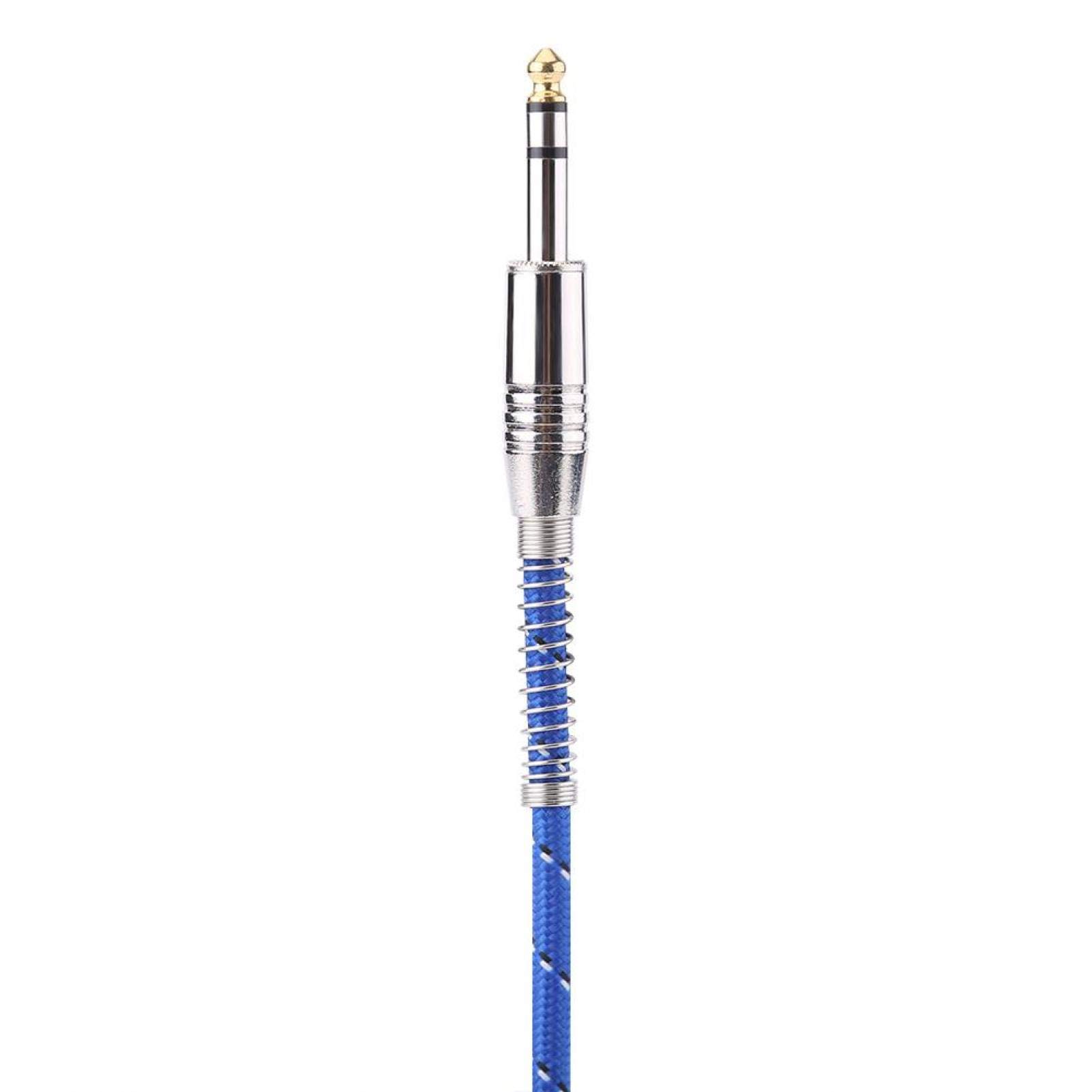 Socobeta Câble stéréo mâle à mâle 6.35mm câble Audio stéréo mâle à mâle pour Guitare électrique mélangeur stéréo(20M)